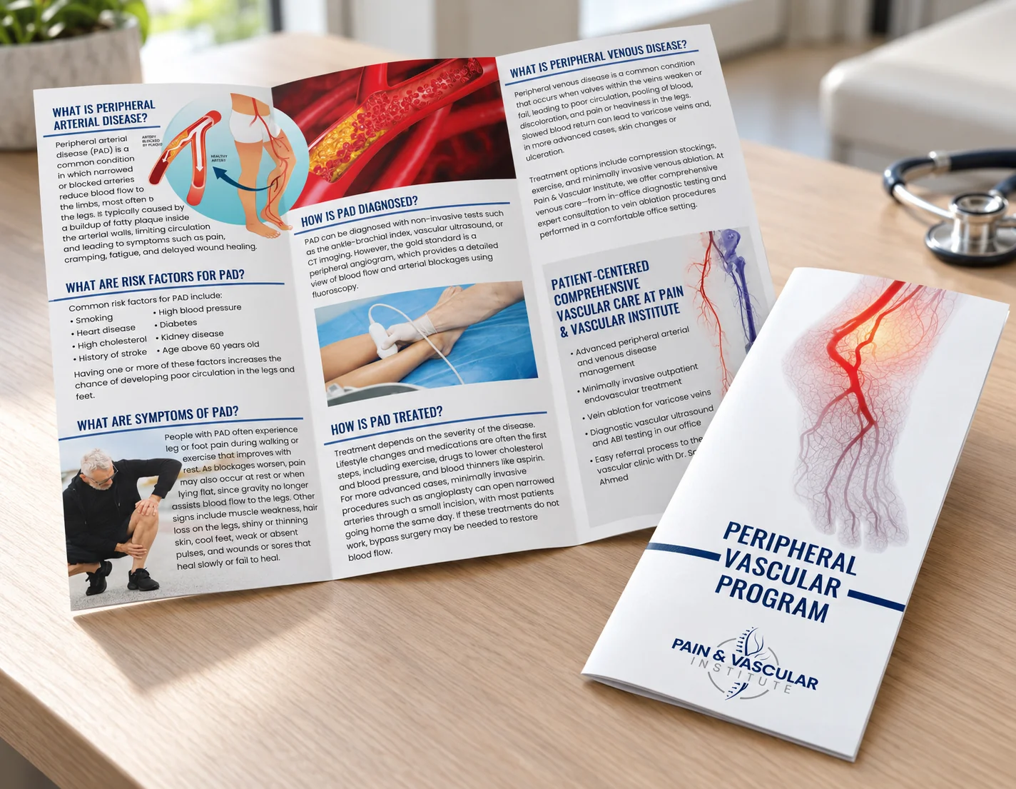 Peripheral Vascular Program Brochure — brochures design project by Graphics for Doctors