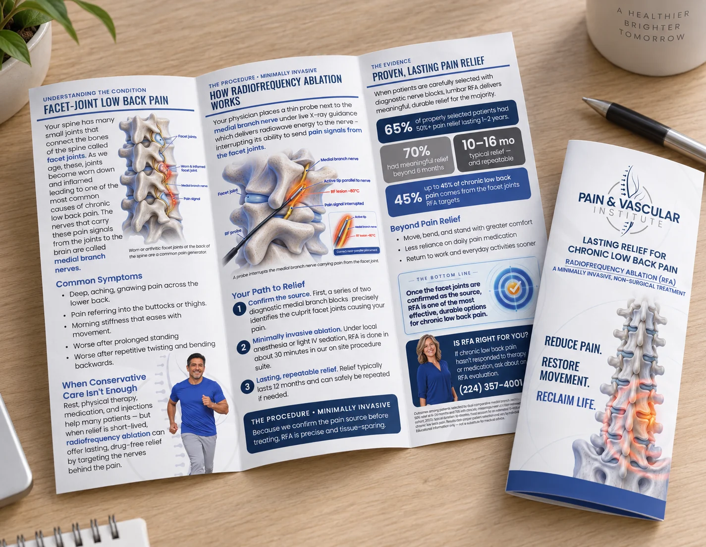 Pain & Vascular Institute RFA Brochure — brochures design project by Graphics for Doctors